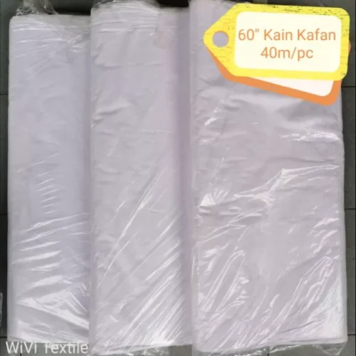 60  Kain Putih Kafan   White Sheeting   Kain Cotton Putih    40m pc