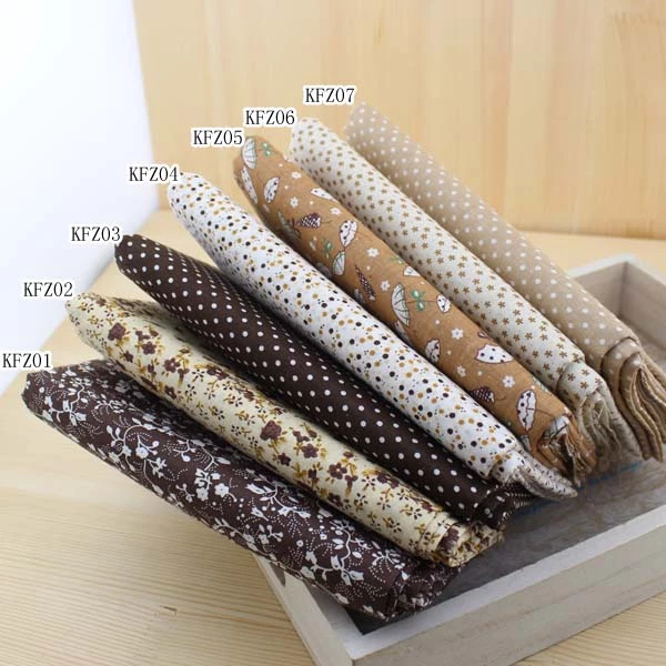 Brown 100  Cotton Fabric  Kain DIY Cotton Cloth 50cmx150cm Pack