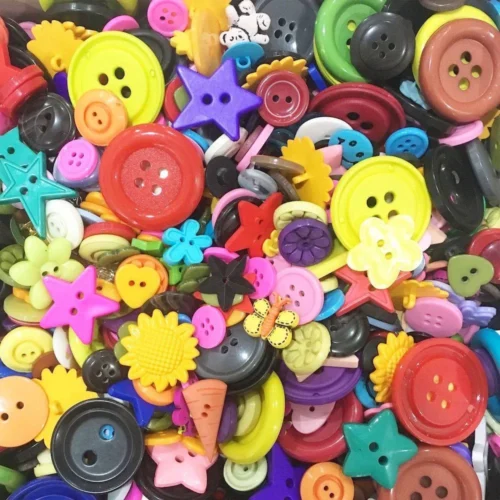 Assorted Multicolour Craft Mix Button Cute Colourful DIY Sewing Children Butang