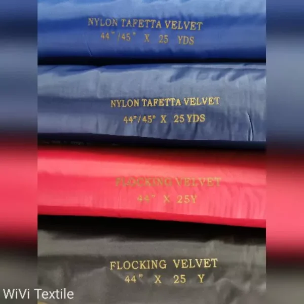 44  45  Nylon Tafetta Velvet   Flocking Velvet   25yds roll