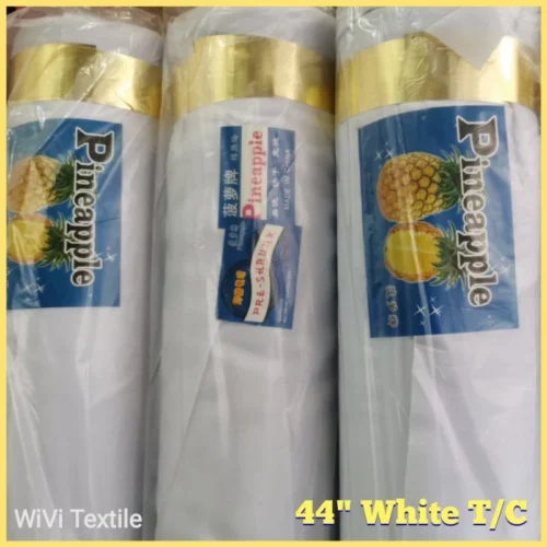 44  45  White T C    Kain TC Putih  60yds roll