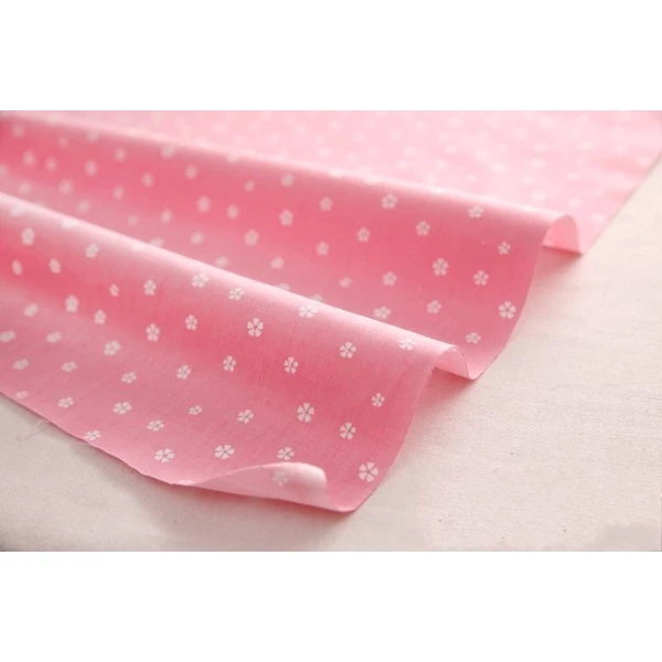 Pink 100  Cotton Fabric Kain Diy Cloth Sewing Craft Kain Cantik