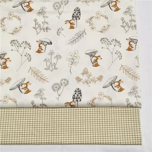 Width 60   160 cm combed cotton cartoon squirrel plant cotton twill fabric baby clothing fabric