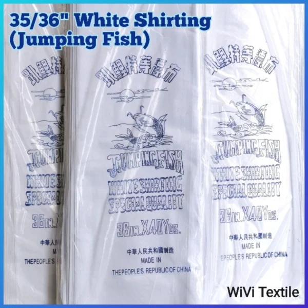 35 36  White Shirting   White Cotton    40yds pc