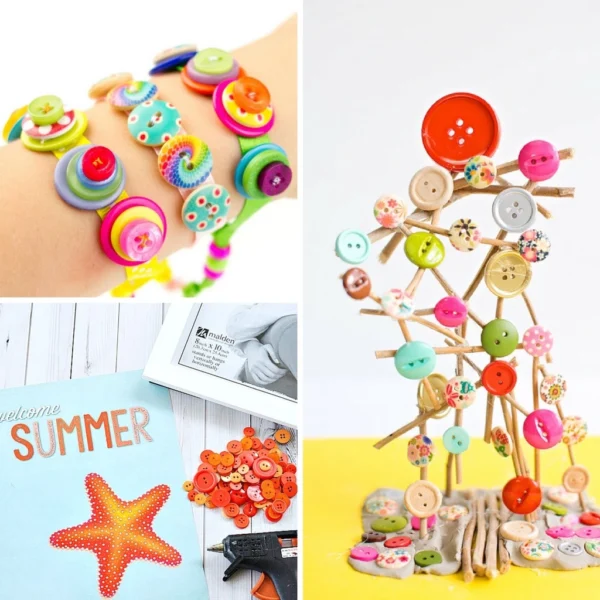 Assorted Multicolour Craft Mix Button Cute Colourful DIY Sewing Children Butang