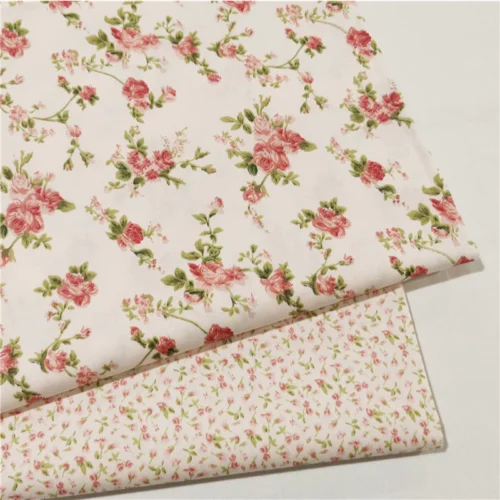 Cotton Fabric Width 60    Rosaceae Flower Design Clothing Dresses Cloth  Kain Cotton Bidang 60