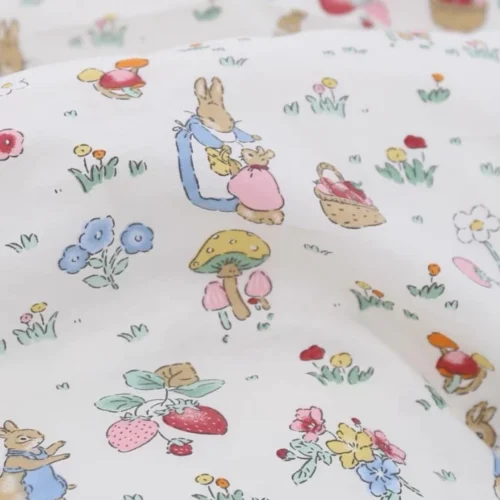 Cotton Fabric Width 60    Forest Rabbit Design Clothing Dresses Sheet Cloth  Kain Cotton Bidang 60