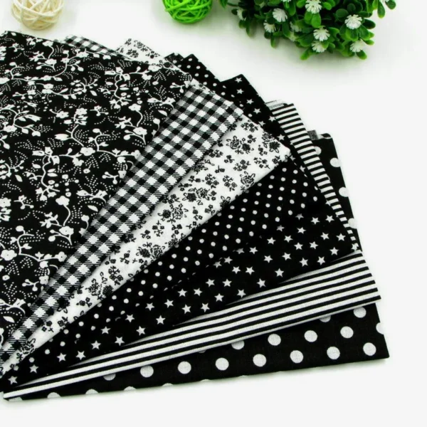 Black 100  Cotton Fabric  Kain DIY Cotton Cloth 50cmx150cm Pack