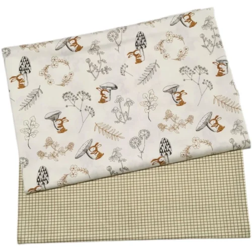 Width 60   160 cm combed cotton cartoon squirrel plant cotton twill fabric baby clothing fabric