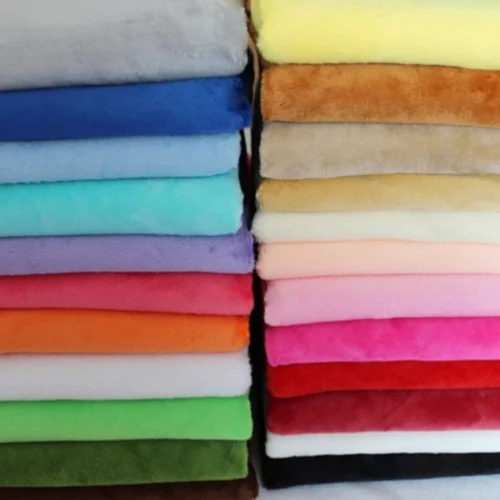 Plain Minky Polyester Fabric 0 5m Colourful DIY Craft Fabric