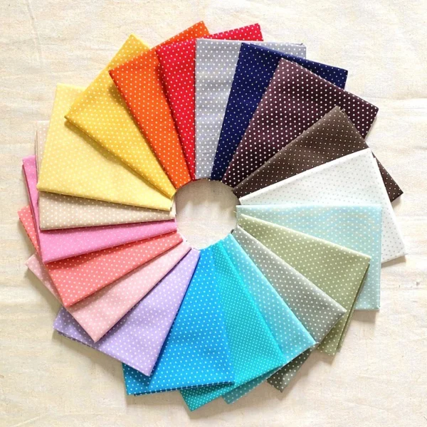 my-11134207-7qul8-li74nv0p7uqrce.webp 100 Cotton Mini Polkadot Checker Patchwork Quilting DIY Fabric