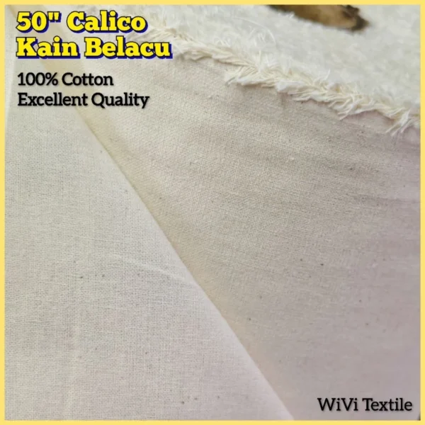 50  Calico    Kain Belacu   Muslin   Kain Bengkung   1 m