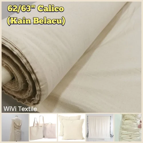 62 63  Calico   Kain Belacu   Unbleached    Muslin   Kain Bengkung   per meter