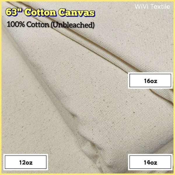 63  Cotton Canvas       Kain Kanvas Tebal   Kain DIY   per meter