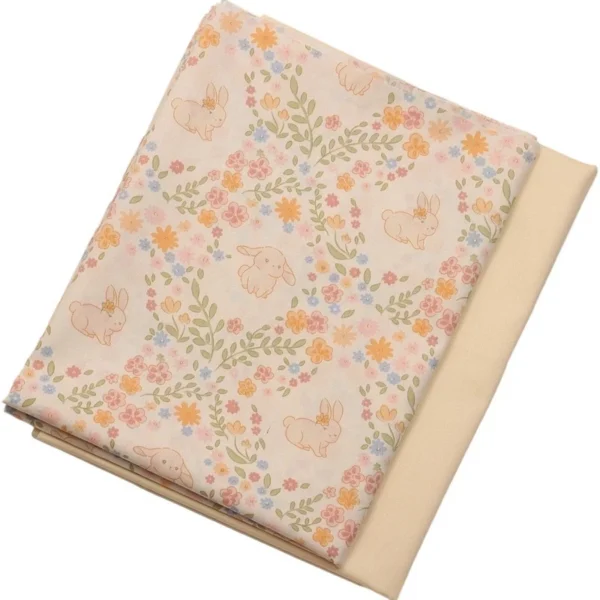 Bidang 60   Kain Cotton Japanese Style Strawberry Rabbit Print Twill Fabric for Baju Kurung  Bedding