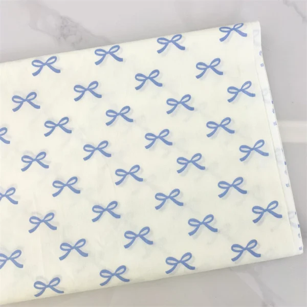 Bidang 60   Kain Cotton Twill Fabric Ribbon Bow Design Perfect for Clothing Or DIY Projects