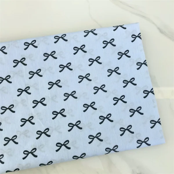 Bidang 60   Kain Cotton Twill Fabric Ribbon Bow Design Perfect for Clothing Or DIY Projects