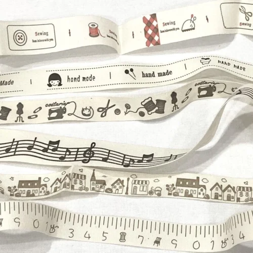 Zakka Label Cotton Tape 2cm Cute Ribbon 1 m DIY Craft Fabric